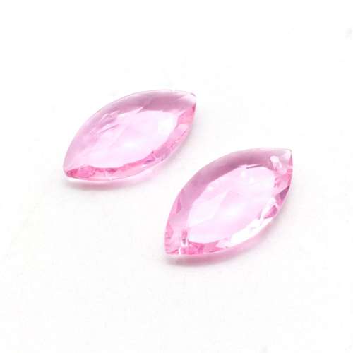 Glass Pink Large Diamond 32x17mm