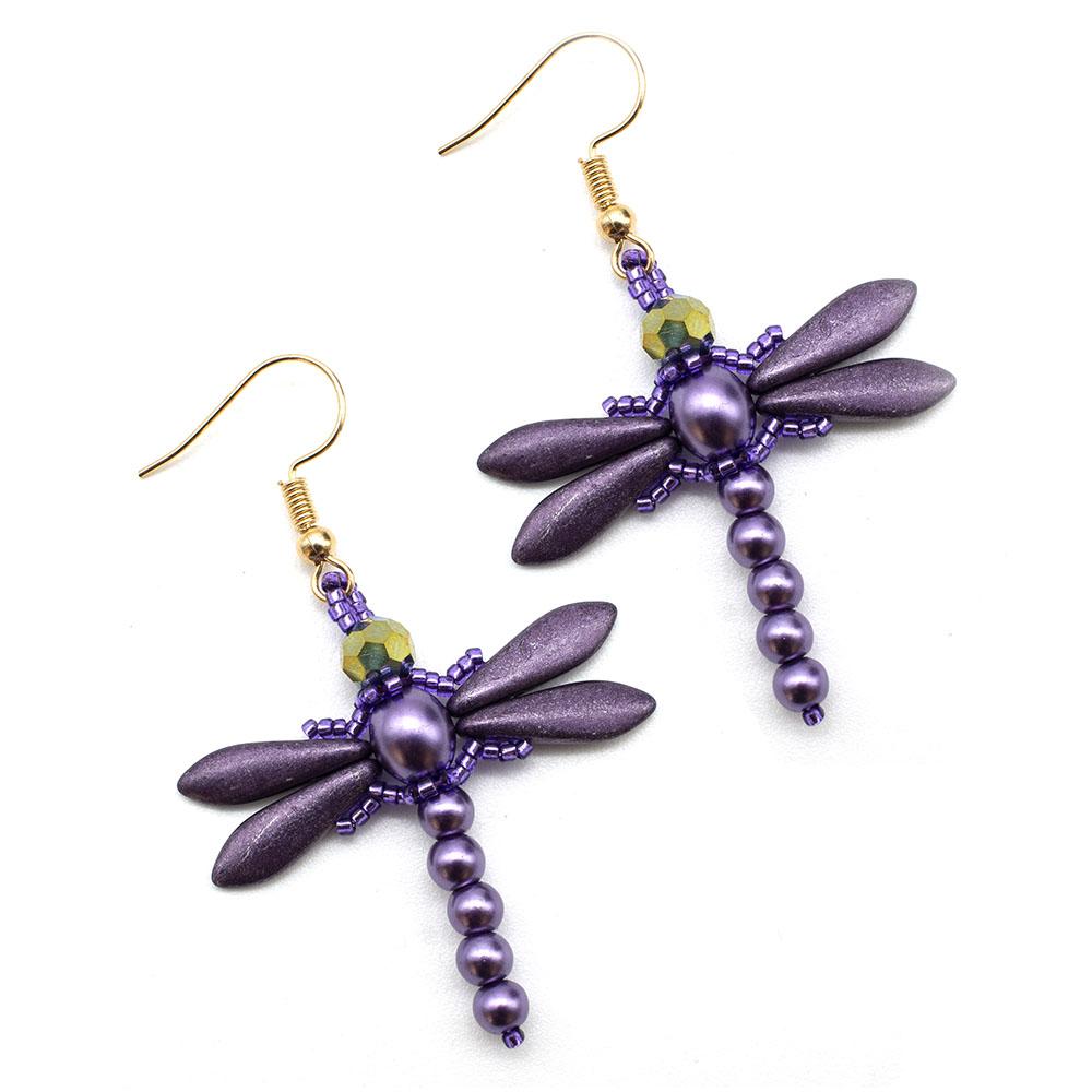 Dragonfly Earrings Kit - Purple