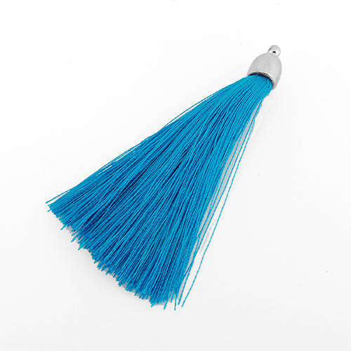 Silver Tassel - Turquoise