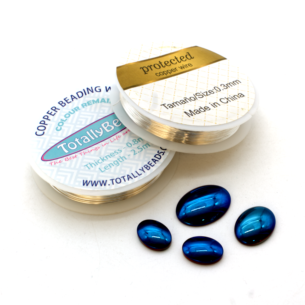 Hematite Pendant, Earrings and Ring - Blue Iris