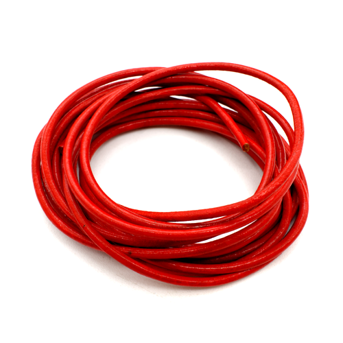 Leather Cord 2mm - Red 1m length
