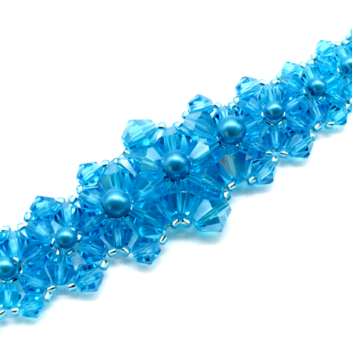 Scarlett Bracelet aqua bracelet making kit — DIY set with beads and instructions for creating handmade jewelry