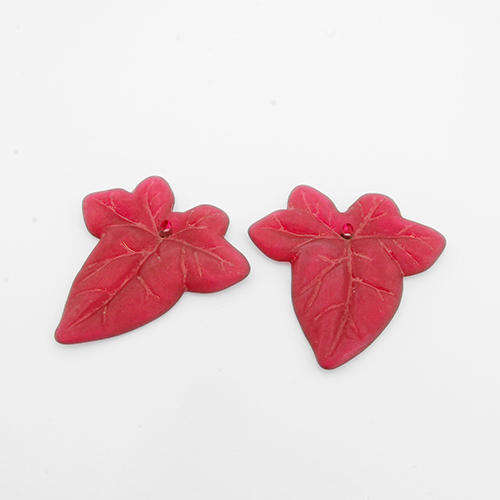 Lucite Leaf Large - Red - 15 pcs