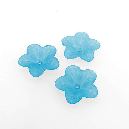 Lucite Flower Small - Aqua - 35 pcs
