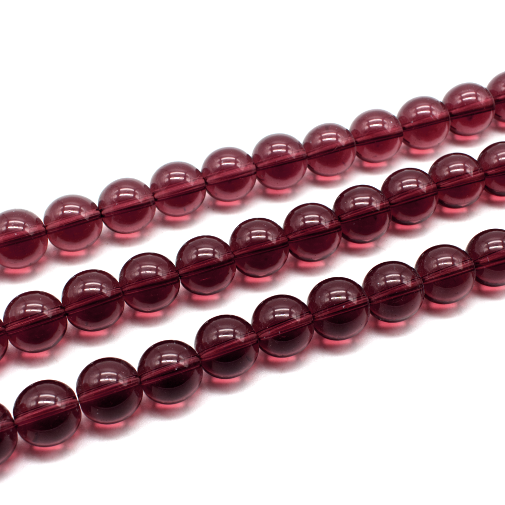 Glass Beads Round 12mm - Amethyst
