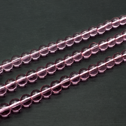 Glass Beads Round 8mm - Pink