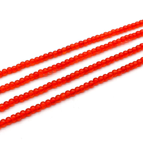Glass Beads Round 4mm - Red