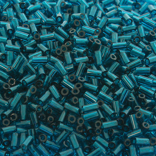 Toho 3mm Bugle Seed Beads 10g - Transparent Capri Blue