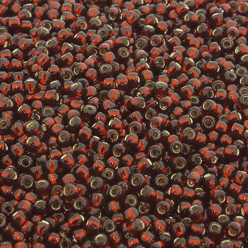 Toho Size 11 Seed Beads 10g - Silver Lined Garnet