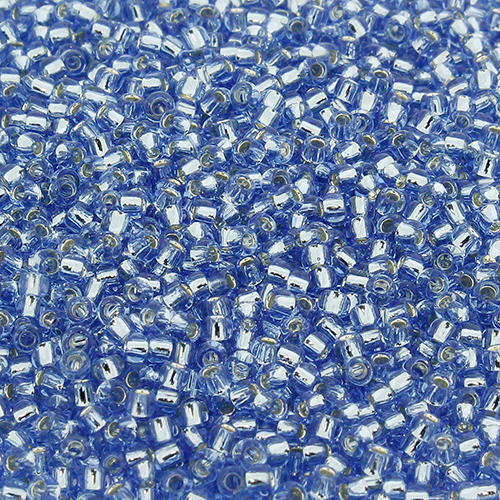 Toho Size 11 Seed Beads 10g - Silver Lined Lt Sapphire