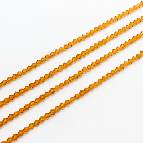Glass Bicone 4mm - Amber