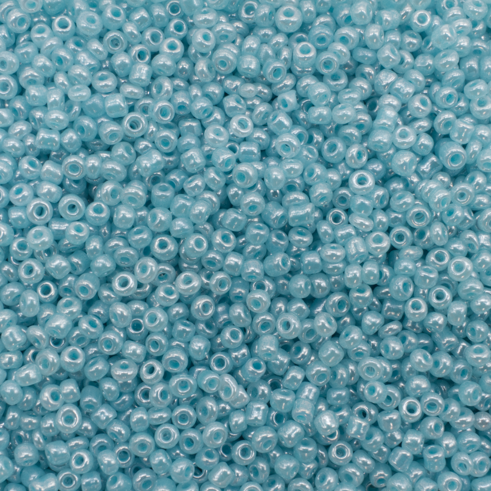 Seed Beads Pearl Shine Turquoise - Size 11 100g