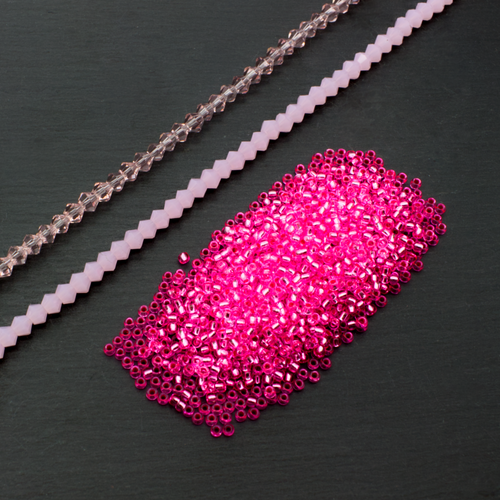 Week 39/40 Heart and Cross Pendant - Pink