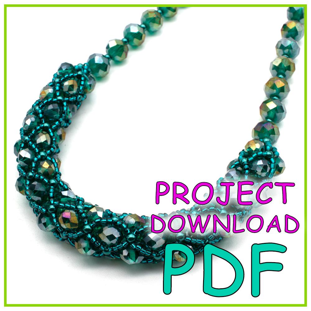 Crystal Netted Necklace Project Download - PDF Instructions