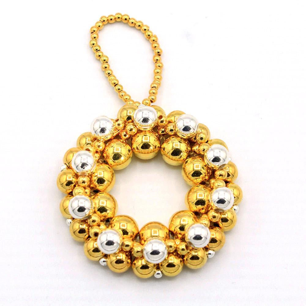 Acrylic Round Beads Selection for Wreath - Gold