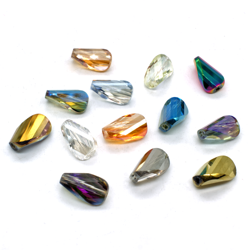 8mm crystal beads mixed, pack of 20 — faceted for jewelry making and beadwork