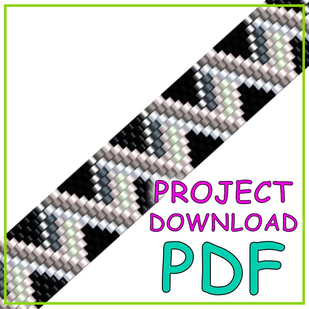 Treasure Bracelet Monochrome Pattern Download - PDF Instructions