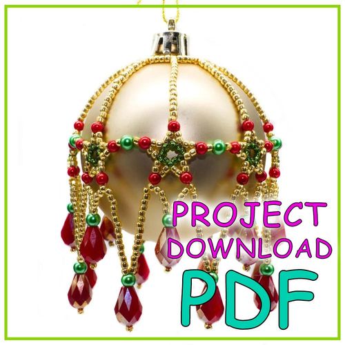 Star Bauble pdf instructions jewelry making kit — DIY set with beads and instructions for creating handmade jewelry