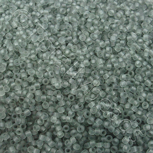 Toho Size 15 Seed Beads 10g - Trans Frost Light Grey