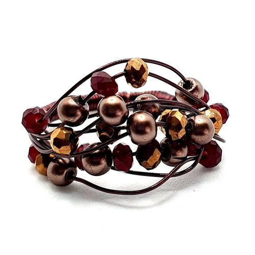 Starlight Ring coffee jewelry making kit — DIY set with beads and instructions for creating handmade jewelry