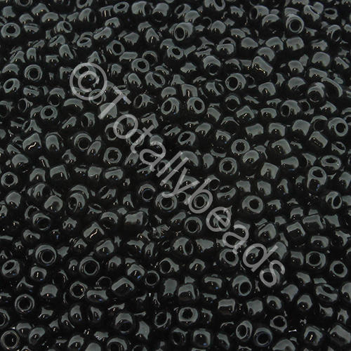Seed Beads Opaque  Black - Size 11 100g