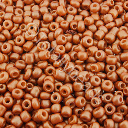 Seed Beads Metallic  Copper Frost - Size 8 100g