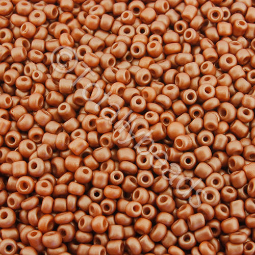 Seed Beads Metallic  Copper Frost - Size 11 100g