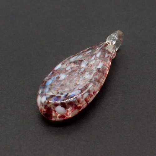 Eton Mess Lampwork Drop Pendant 1pc