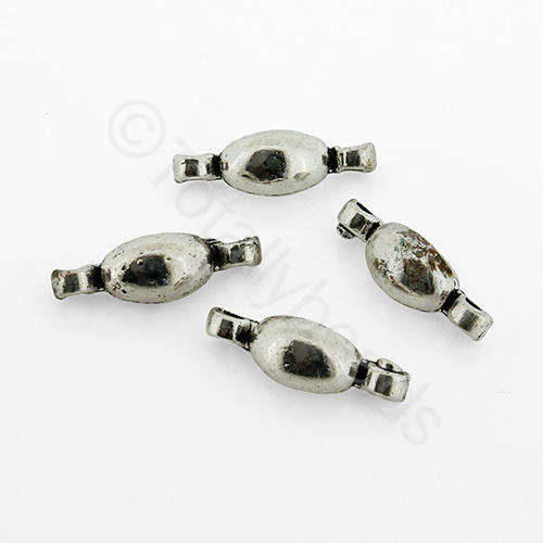 Antique Silver - Connector 2 Hole 18mm 10pcs