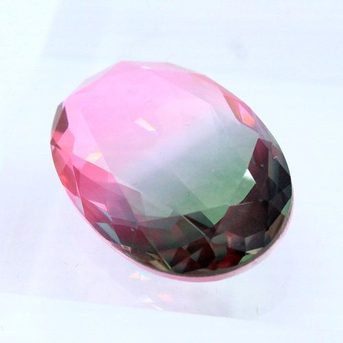 Crystal Oval Cabochons 30x20mm - Pink Green