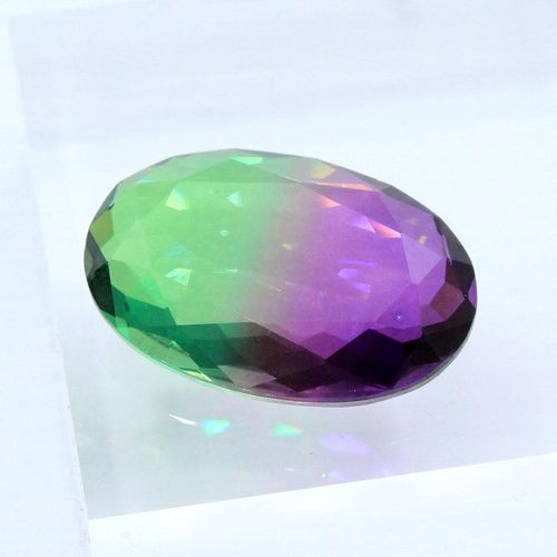 Crystal Oval Cabochons 30x20mm - Purple Green