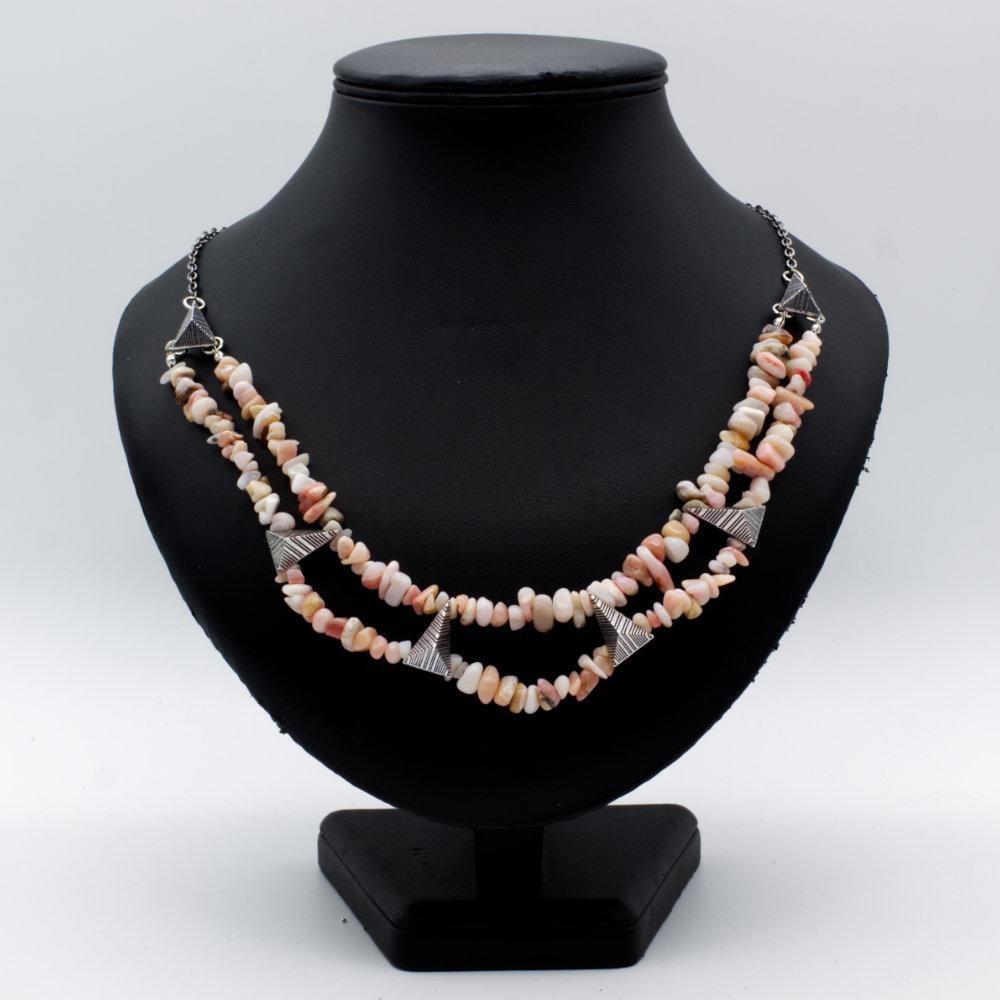 Amara Necklace - Pink Opal