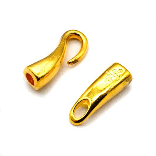 Kumihimo Hook & Eye Clasp   Gold Plated 46 x 8mm for jewellery making