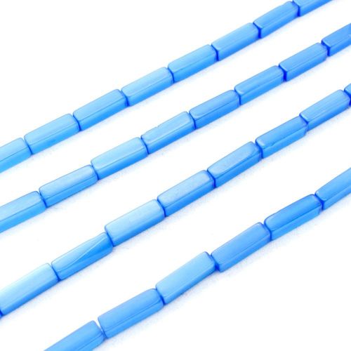 Cats Eye Beads Cuboids 12x4mm   Light Blue for jewellery making