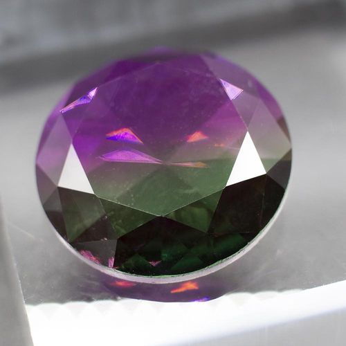 Crystal Round Cabochons 25mm   Purple Green for jewellery making