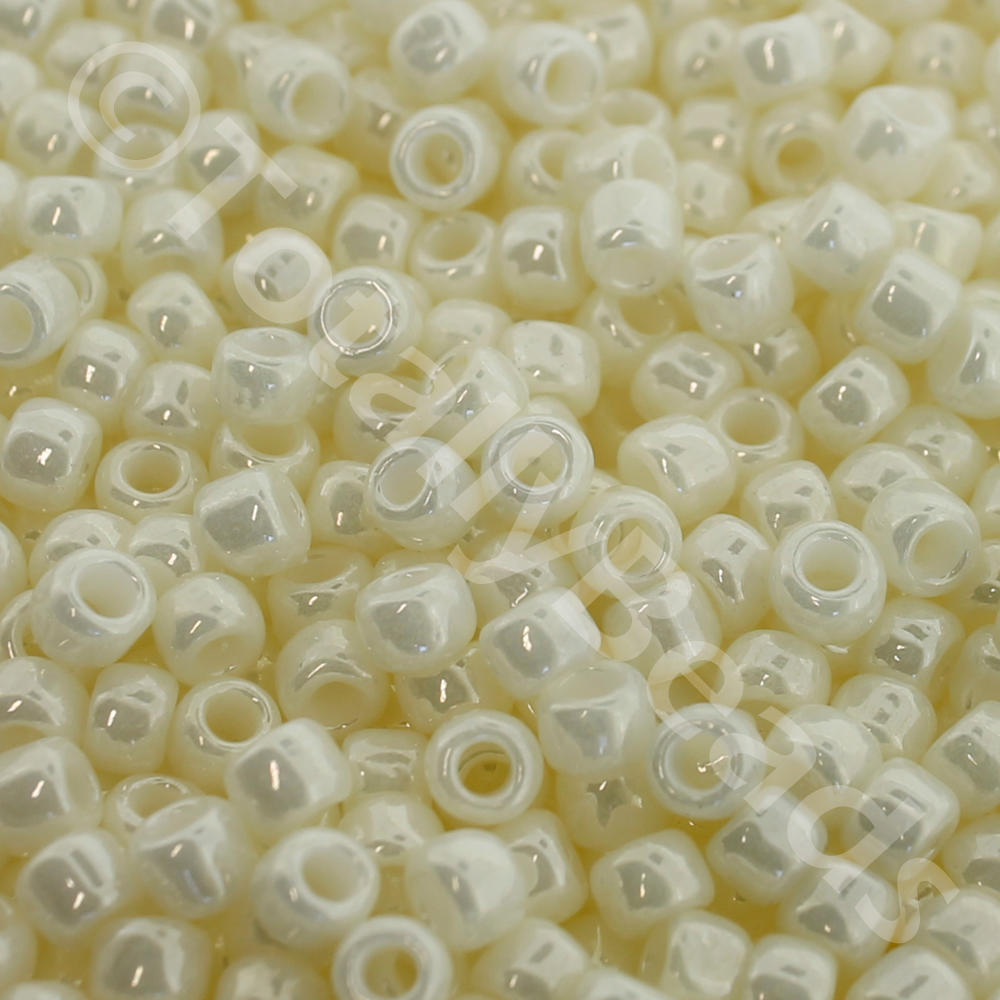 Toho Size 6 Seed Beads 10g - Opaque Luster Navajo White