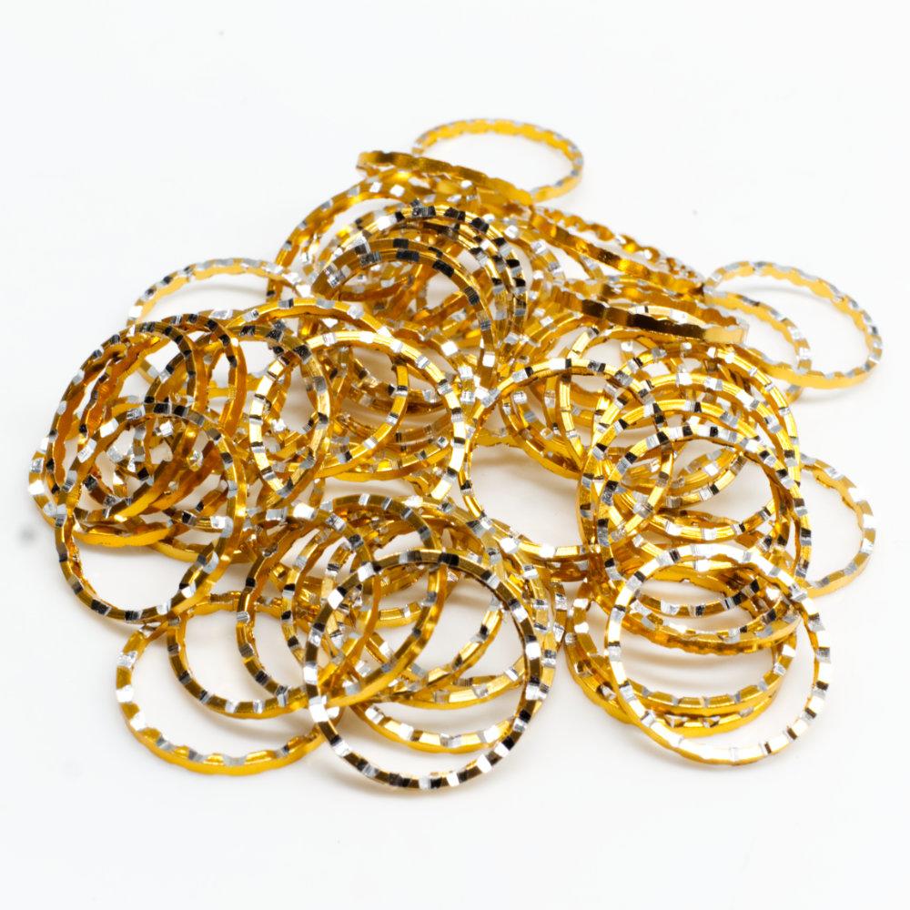 20 Mm Rings Aluminium Coloured Rings 20mm Gold 10pcs