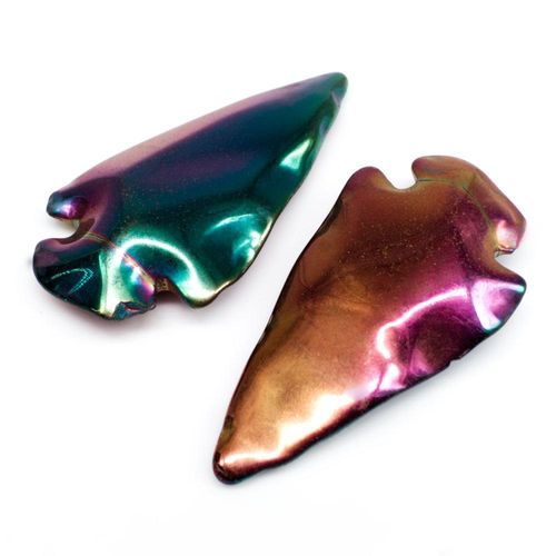 Hematite Flint Arrow 45mm - Mermaid Pink