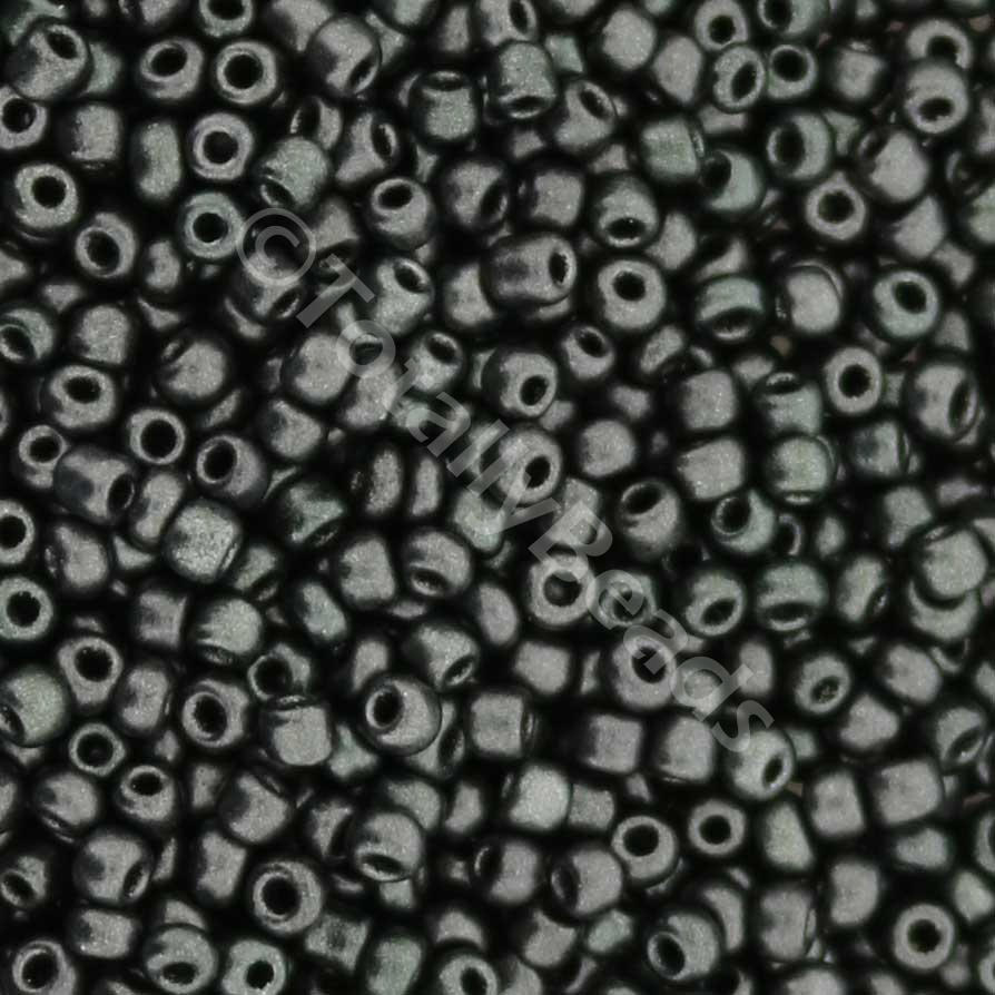 Seed Beads Metallic Gun Metal Grey - Size 11 100g