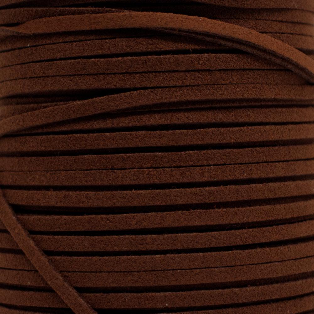 Suede Cord 3mm 5 metres  Chocolate for jewellery making