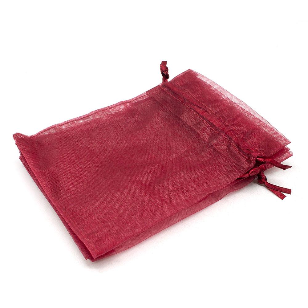 Organza Gift Bag   Burgundy 100mm for jewellery making