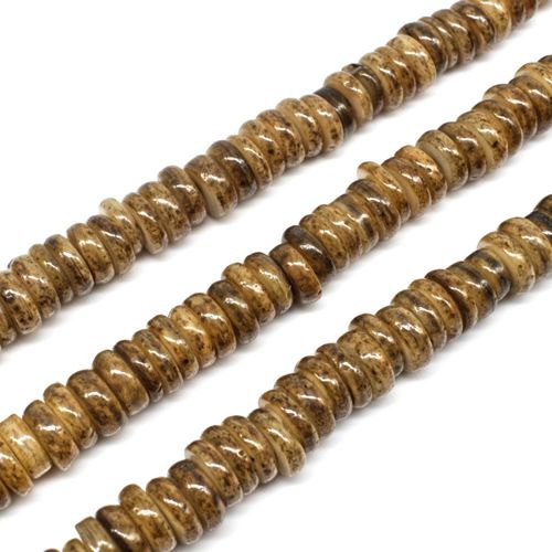 Shell Heishi Disc Beads 8mm   Natural for jewellery making