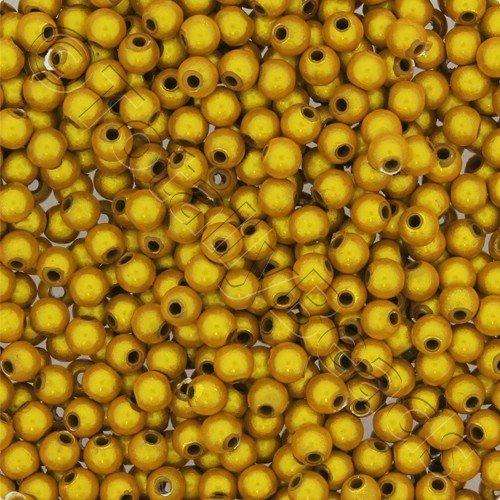 4mm Miracle acrylic round beads 4mm round dark gold 120pcs — pack of 120, reflective 3D-effect beads ideal for jewelry making, crafts, an…