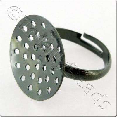 Beading Ring - Black Plated 3pcs