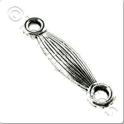 Antique Silver - Connector 2 Hole 18mm 15pcs