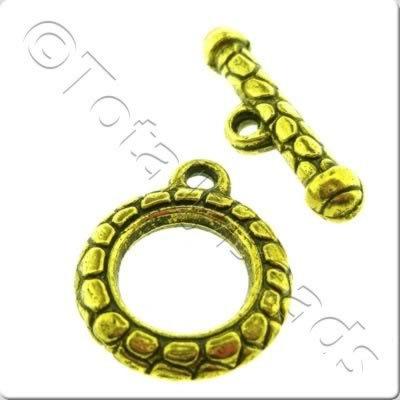 Metal Toggle - Ring 20mm Antique Gold