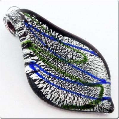 Lampwork Pendant - Drop 69mm - LPB02