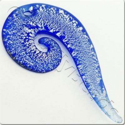 Lampwork Pendant - Swirl 71mm - LPB14