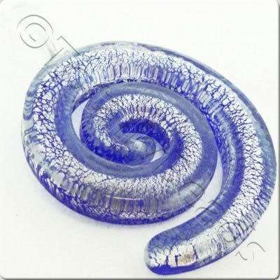 Lampwork Pendant - Swirl 56mm - LPB31
