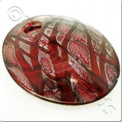 Lampwork Pendant - Disc 50mm - LPR42